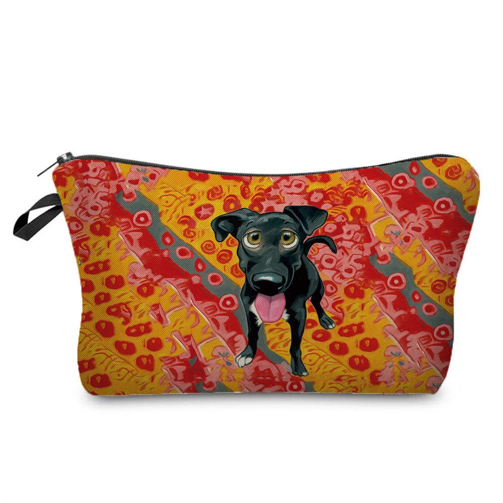 Women Cartoon Dog Print Cosmetic Bag Toiletries Organize Travel Storage Case 6705