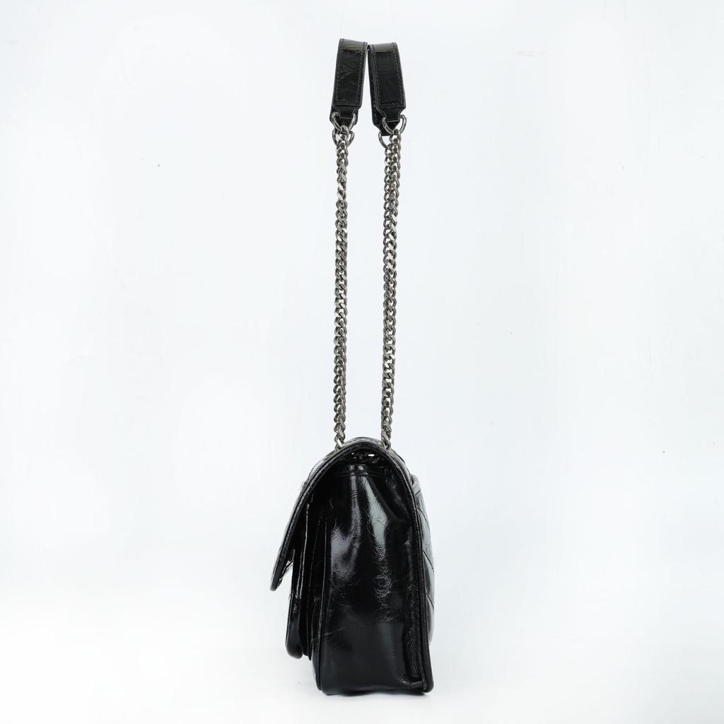 Luxury Oil Wax Leather Retro Chain Messenger Bag - Women's Genuine Leather Classic Trend
