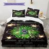 Borussia  Pattern Bedding Quilt Set Quilt Cover Pillowcase Home Decoration Birthday Gift (1 * duvet cover + 2 * pillowcase, without core)