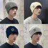Knit Hat For Men Winter Warmth With Windproof Function And Letter Design For Casual Wear