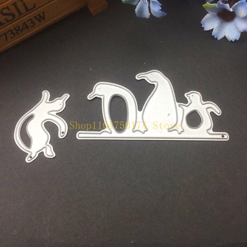 Penguin Metal Cutting Dies Stencil DIY Scrapbooking Album Stamp Paper Card Embos top sale