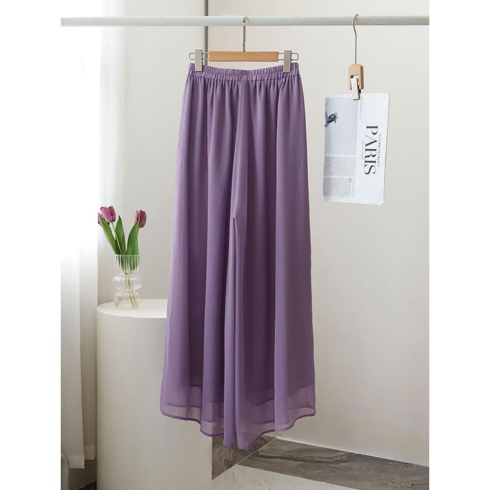 DIMANAF Plus Size 2021 Women Linen Pants Elastic Vintage Korea Basic Female Solid Fashion Slacks Wide Leg Oversize Loose Pants
