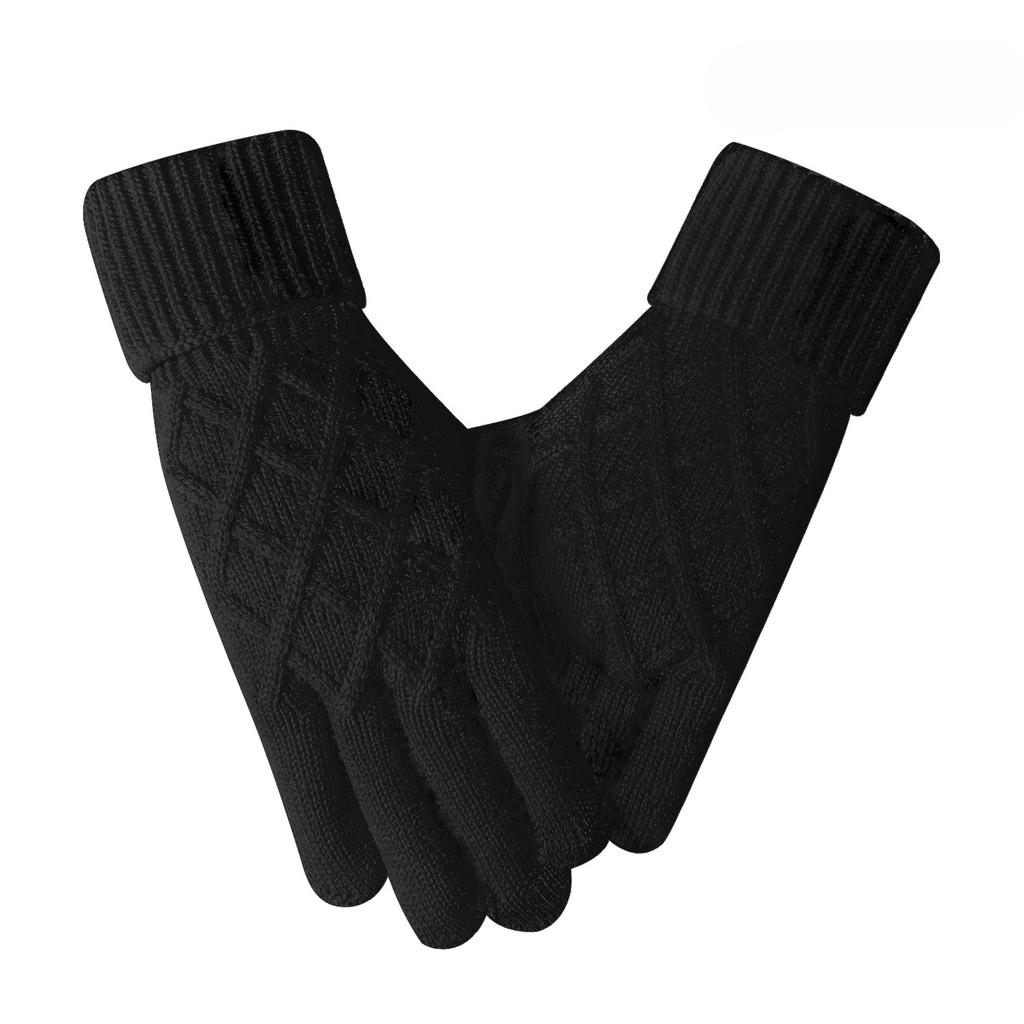 Knitted Gloves for Winter Outdoor Cycling for Cold Protection for Women's Office Touch Screen Gloves Thickened and Lengthened Warm Gloves