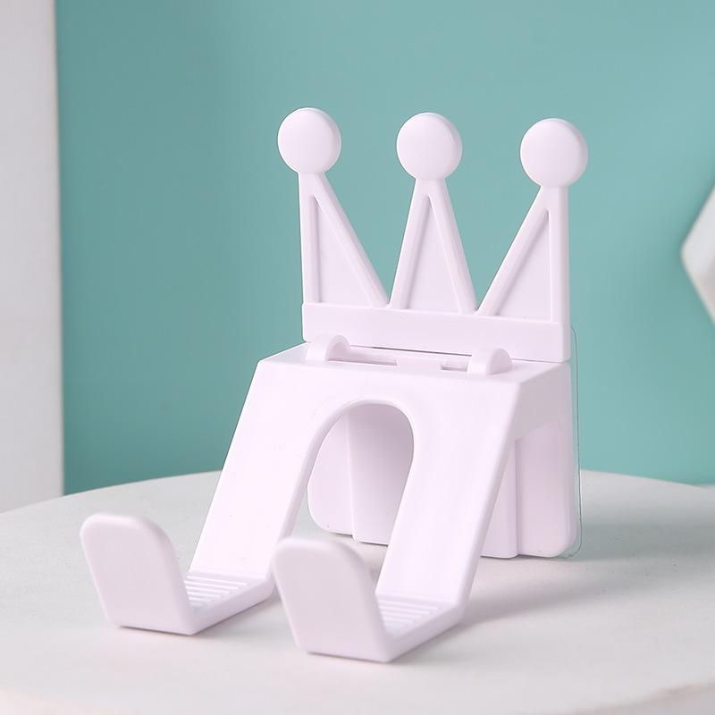 

Crown Mobile Phone Holder Ornaments Punch-Free Bathroom Storage Rack Gaming Headset Game Controller Rack белый