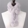 Hot Sale Women Winter Real Rabbit Fur Scarf Lady Warm Rabbit Fur Scarves Knit Natural Real Rabbit Fur Ring Casual Muffler