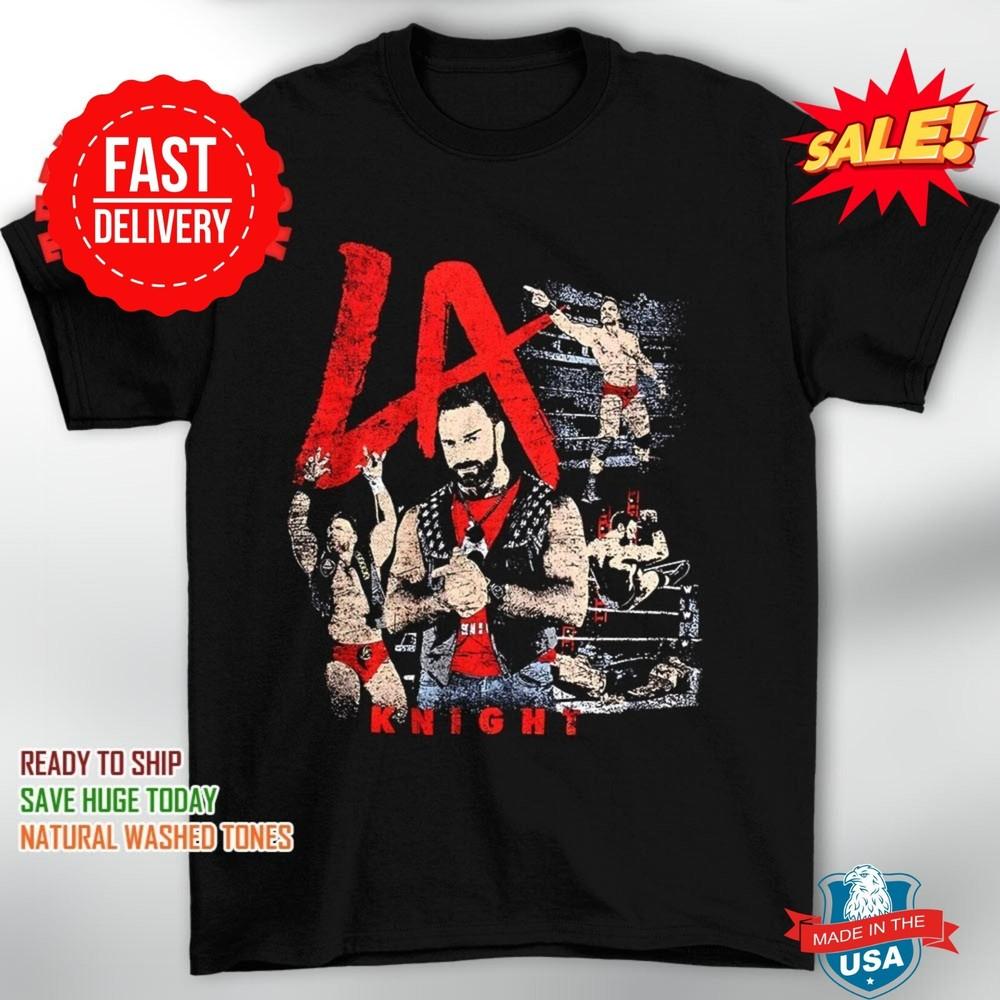 Футболка с коллажем WWE LA Knight S-5XL 2XL