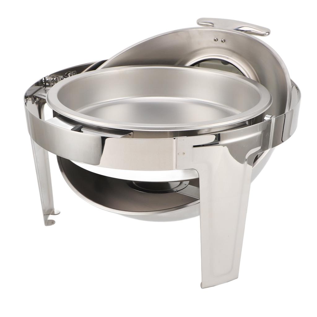 Chafing Dish Buffet Set Stainless Steel Buffet Chafer 6L Buffet Catering Food Warmer Alcohol Heating Visible Glass Lid