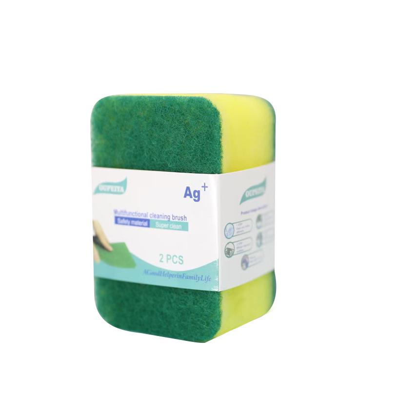 Double-Sided Durable Dishwashing Sponge and Scouring Pad for Kitchen Cleaning
