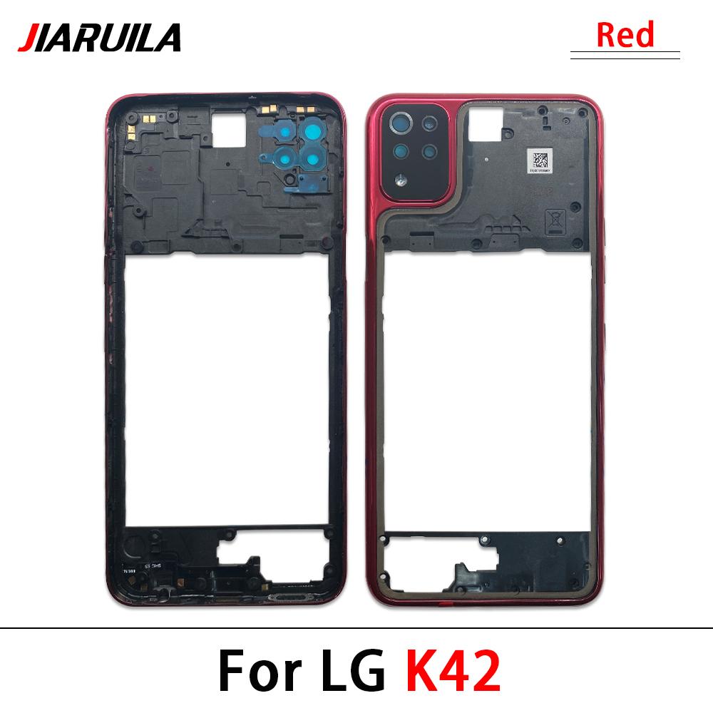10Pcs\Lot Great Middle Frame Holder Housing Replacement Repair Part For LG K42 K52 K62 K61 Middle Frame With Glass Lens