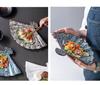 D5 Japoński Talerz do Sushi Talerz w Kształcie Wachlarza Miseczka Kreatywny Nieregularny Hotel Domowy Personalizowany Przekąski Dim Sum Wachlarz Zastawa Stołowa Talerze