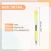 PATIKIL 6 Ballpoint Pen, 0.5mm Black Ink Pen, Fine Point Smooth Writing Pen, Perfect Office Supplies for Journaling and Note Taking, Yellow