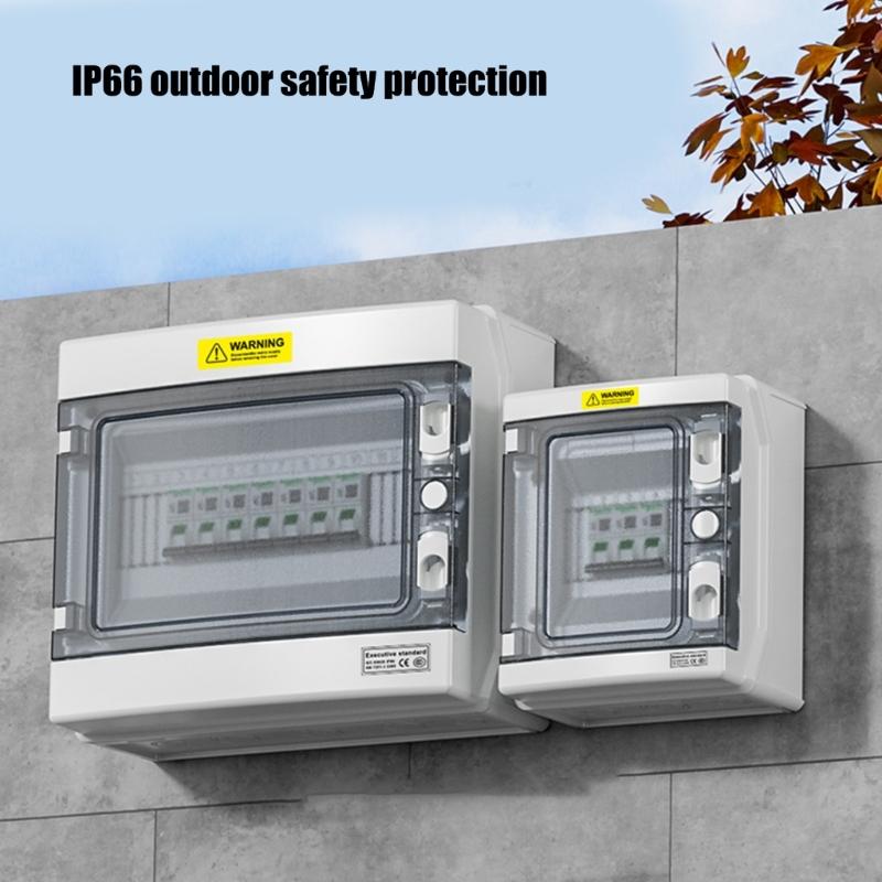 Wasserdichte Kunststoff-Sicherungskasten 5 Stromkreis-Kapazität Transparenter Deckel DIN-Schienenmontage für sichere elektrische Verteilung