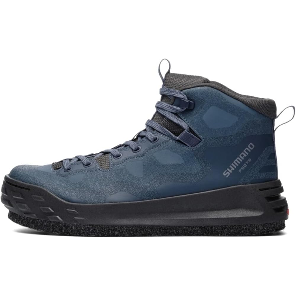 Shimano Geolock Game Shoes Cut Rubber Pin Felt FS-273Y Grey Blue Size 28.0