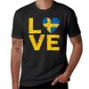 I Love Sweden Tshirt Vintage Oversizeds Customs Men Clothings
