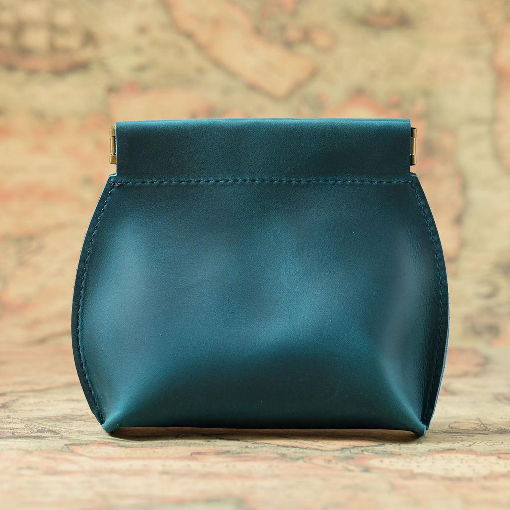 Crazy Horse Leather Squeeze Coin Purse Retro Mini Pouch Multi-Use Storage Bag for Jewelry Cards Soft Touch Unisex Small Coin Bag