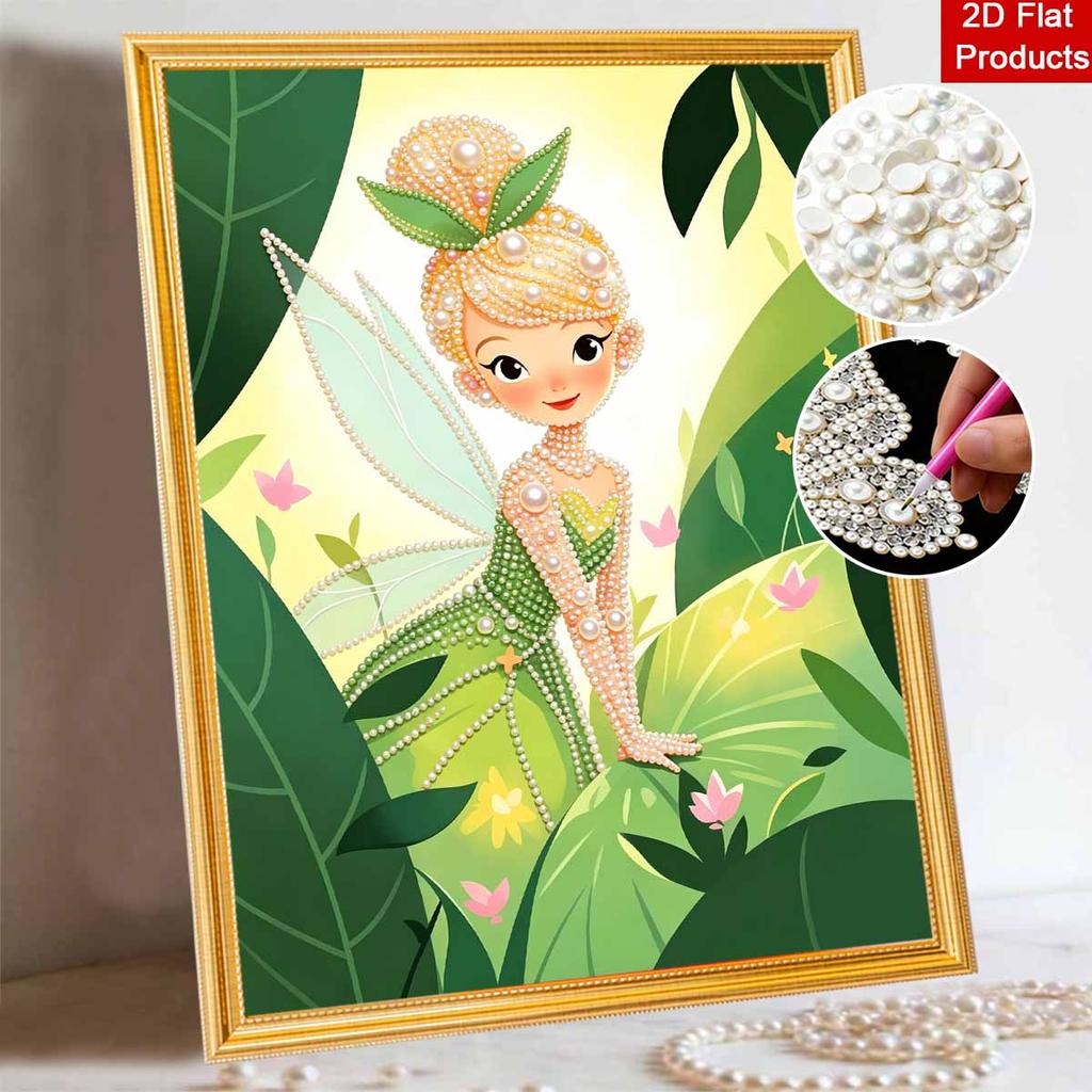 Disney Pearl Painting Tinkerbell DIY Pearl Art Pearl Painting Kit Pearl Art Painting Wall Suitable for Home Office Decoration Handmade Gifts