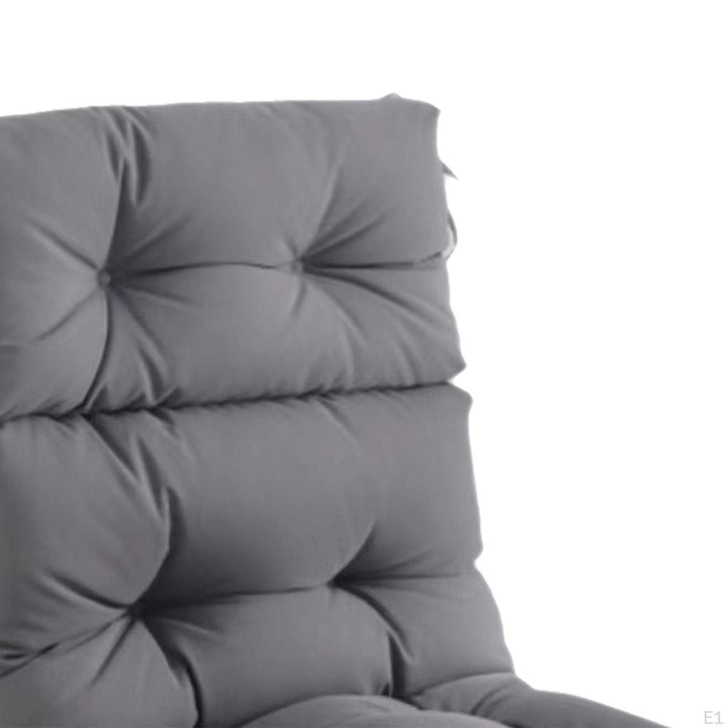 Outdoor Backrest Chair Cushion, Rocking Cushion with Ties, Soft High Back