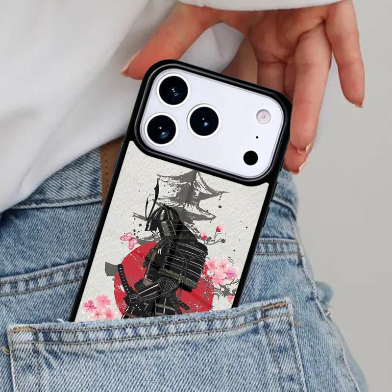 Japan Samurai Art TPU Phone Case for iPhone 16e 15 14 13 12 17 Pro Max Plus Air 17pro Cover Coque