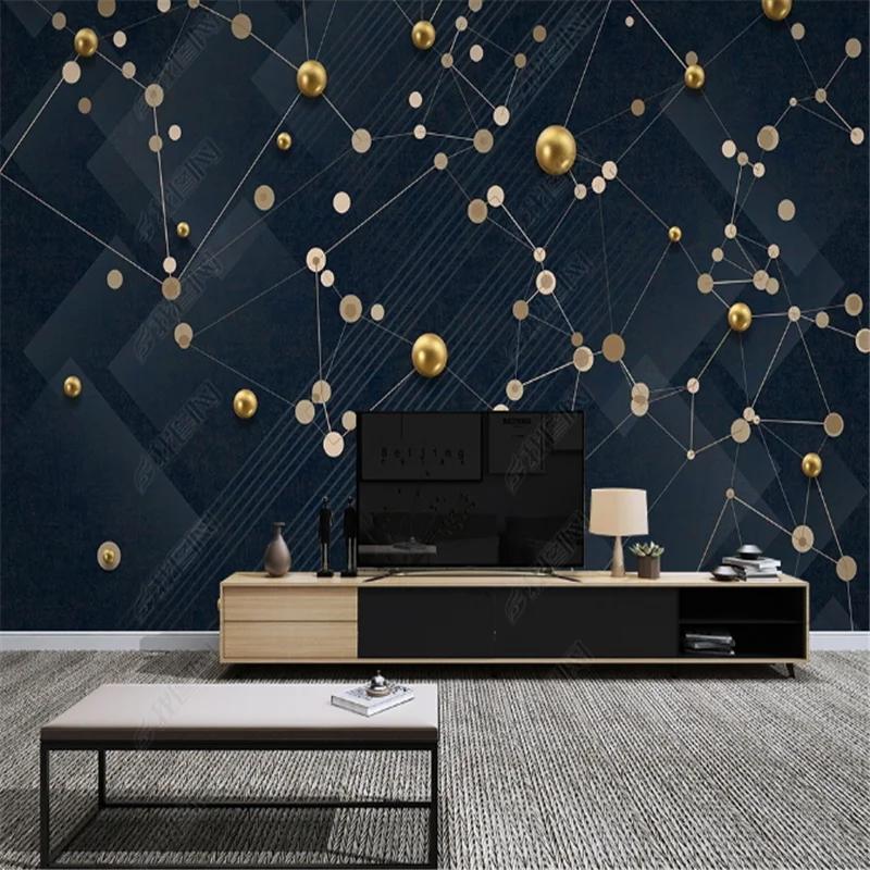 Modern Wallpapers For Living Room Abstract Geometric Lines Gewelry Wall Paper Home Decor Mural Bedroom Wallpaper