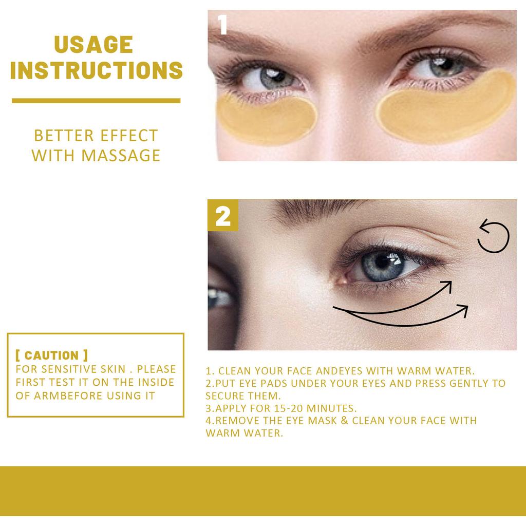 EELHOE 24K Gold Eye Mask Moisturizing and Nourishing Eye Surrounding Skin Care Eye Care Less