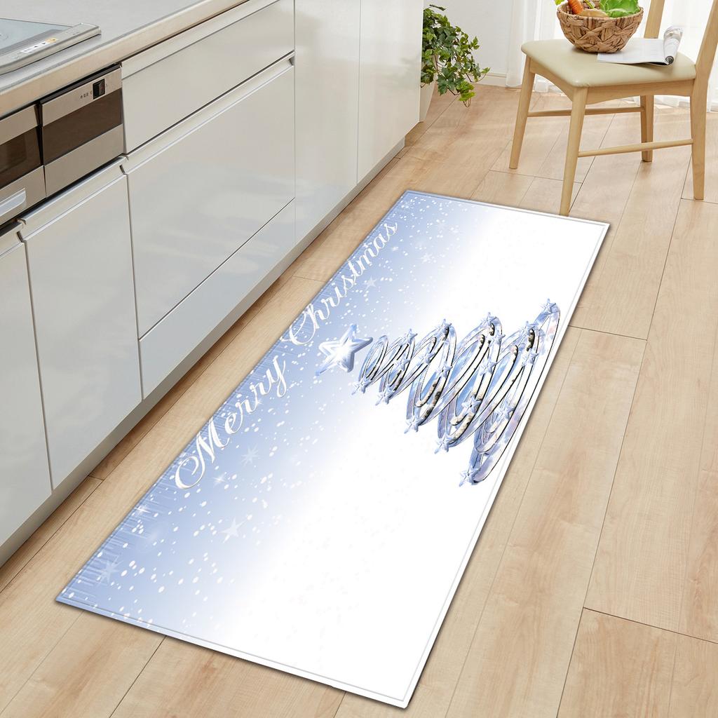 Christmas Household Bathroom Absorbent Non-Slip Mat Living Room Kitchen Sand Carpet Doormat Long Floor Mat