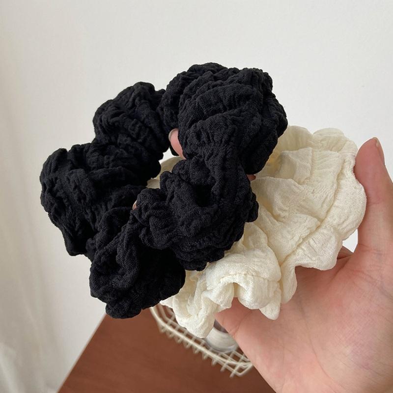 Solid Color Large Intestine Hair Rope for Women Simple Meatball Head Hair Ring Fashion Girl Does Not Damage The Hair Scrunchie