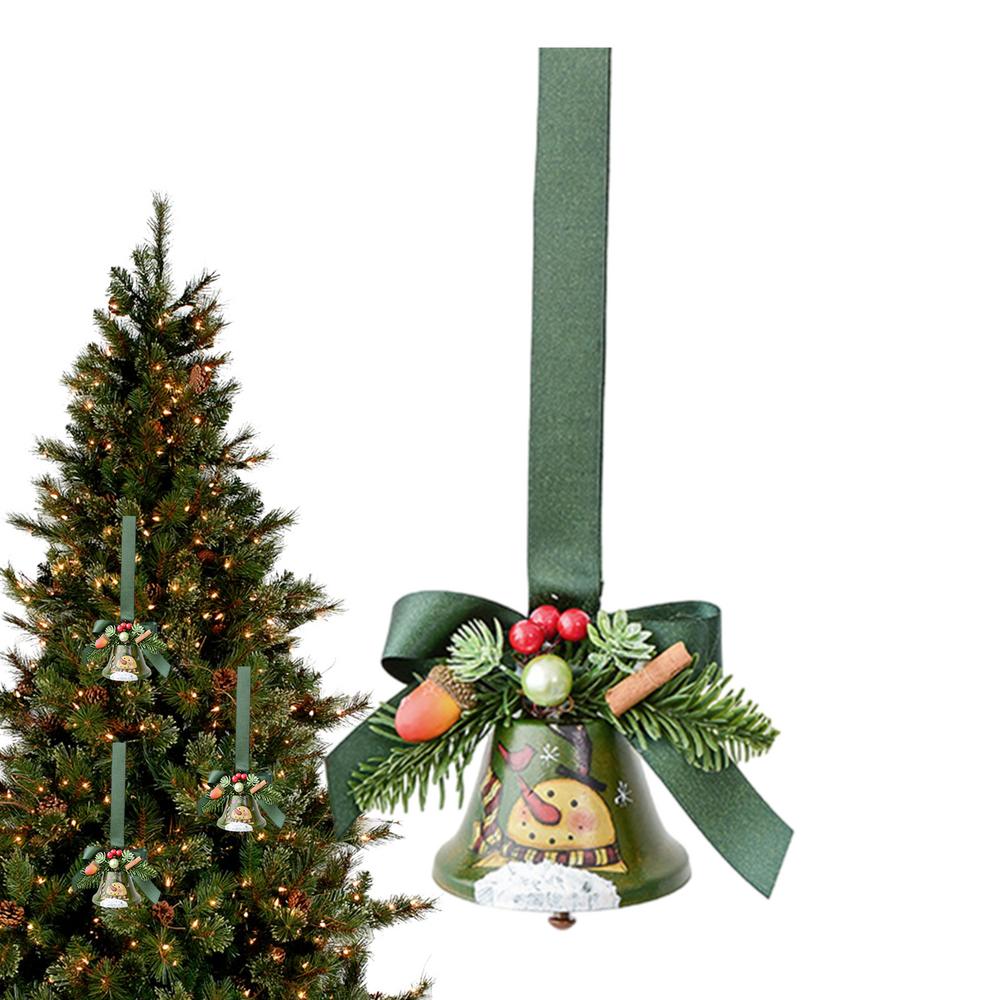 Christmas Bells For Decoration Metal Pendant Home Decor Front Door Hanger Bells Decorations For Wall Classroom Wreaths Window