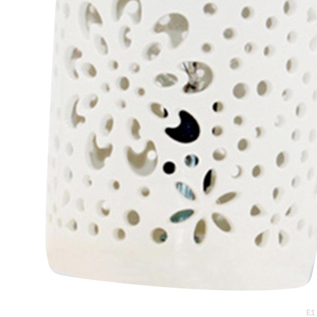 Ceramic Oil Burner RU Adapter Openwork Decoration for Meditation Bedroom