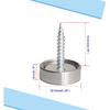 Aopin Mirror Screw Cap, Decorative Screws Cover Fasteners for Sign/Advertising Hardware Nails/Construction, Brushed, Silver, 10mm, 4Pcs
