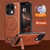 Voor OPPO Find X9 Pro Lederen Stand Case voor OPPO Find X 9 X9pro Magnetische Draadloze Opladen Schokbestendige Beschermhoes