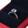 Red Square Ring Storage Ring Displays Case Jewelry Display LED Lighted Jewelry Box Gift Packaging