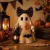 Double-Sided Printed Wooden Ornament Vintage Distressed Ghost Figurine Fireplace Mantel