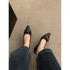 Retro gentle bow ladyshoes shallow mouth inner height increase grandma shoes spring and summer single shoes fairy shoes