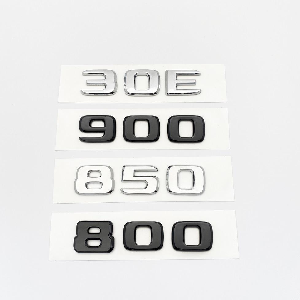 EEBVB1 Black Silve Letters B25 30E 900 850 800 700 ABS Emblem for Mercedes Benz Brabus E W212 W213 Car Trunk Badge Logo Sticker