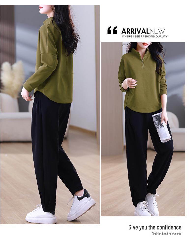 Women's Casual Slim-Fit Sportswear Suit, Age-Defying Fashion, Spring/Autumn 2024 Collection