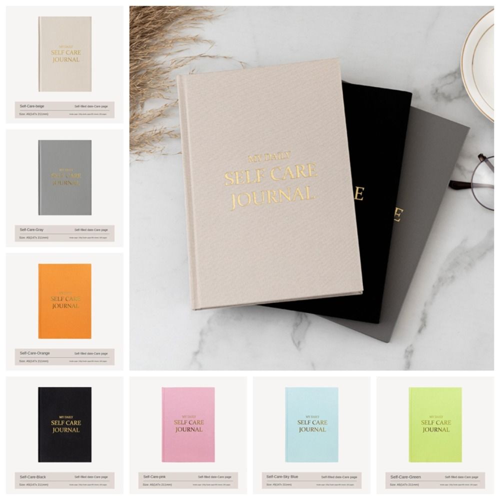 English Version Five-minute Journal A5 Cloth Cover Notebook Happy Notebook  School Stationery