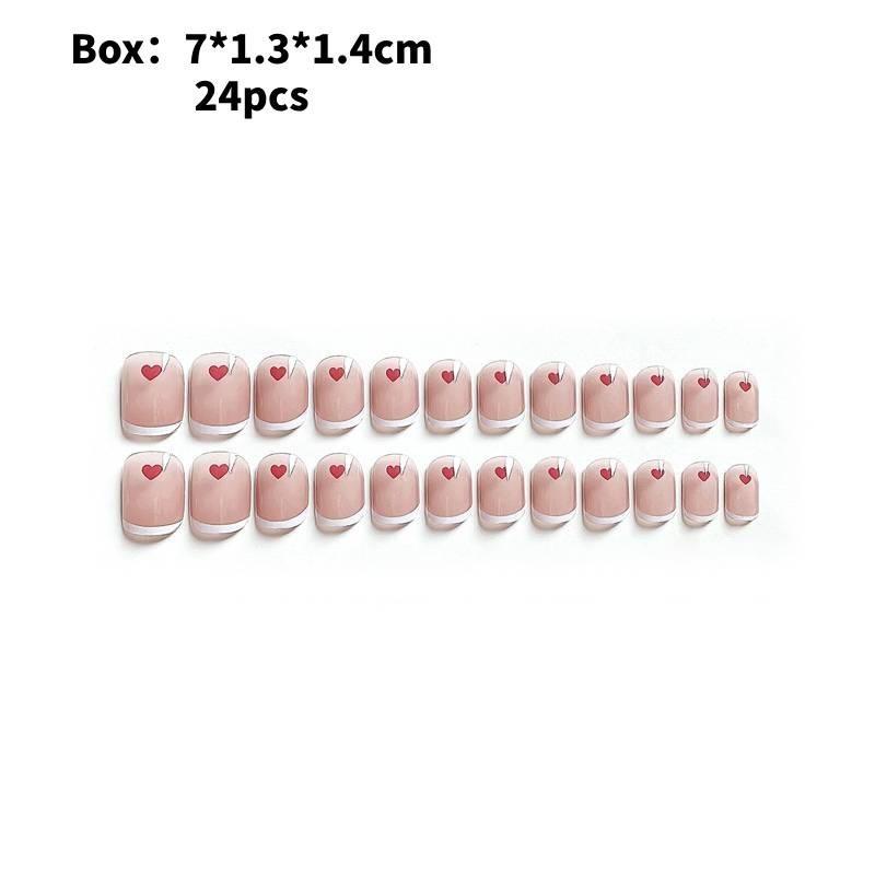 Wear Nail Art Sticker Fashion Simple Short Heart Removable Nail Patch Style