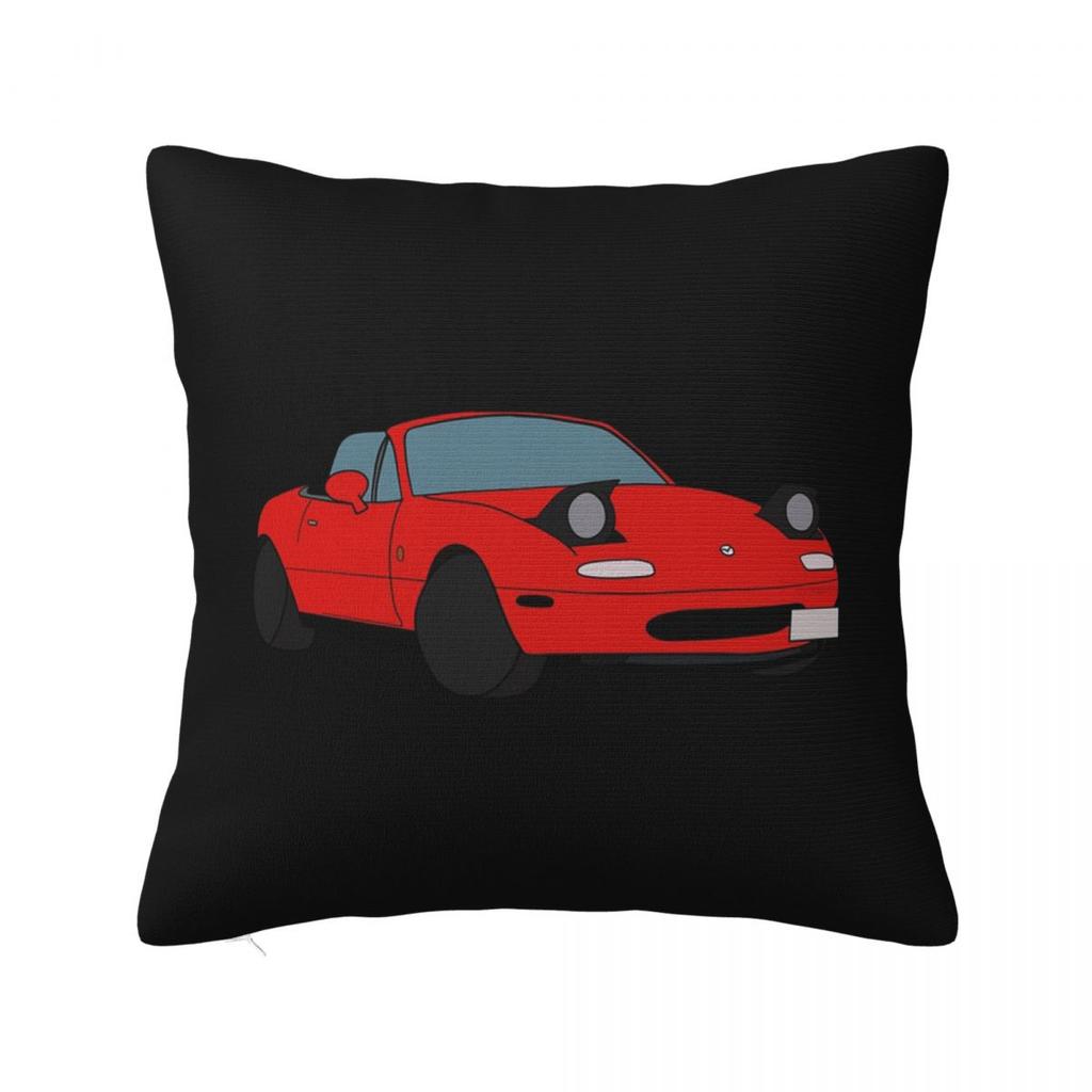Mazda Miata Mx5 1990 Red Square Pillowcase Cushion Cover Pillow Case Throw Pillow Cover for Home Bedroom Car