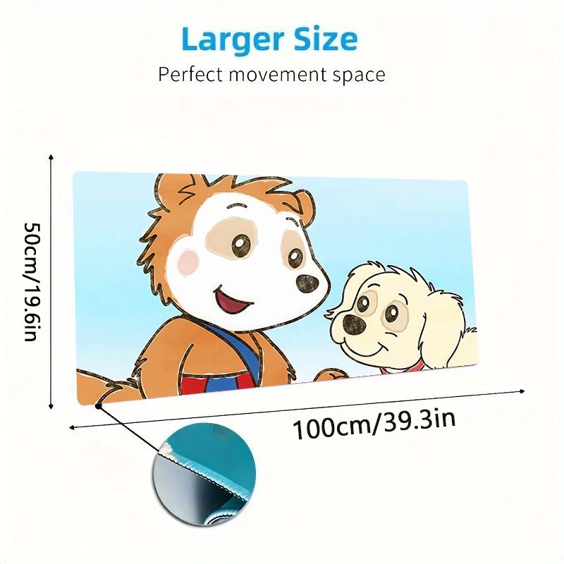 Bobo Siebenschläfer Print  Cushion Non-slip Laptop Tablet Big Mousepad XXL Mat Mini PC Playmat With Lock Edge