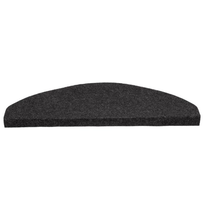 VidaXL Tapis d'escalier autocollants 15 pcs 65x22,5x3,5 cm Noir 136396