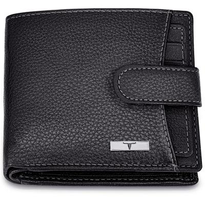 Oswald Schwarze Lederbrieftasche für Herren
