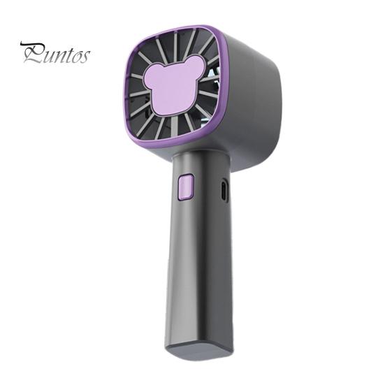 

Портативный ручной вентилятор, небольшой охлаждающий вентилятор, 3 скорости, мощный поток воздуха, тихая работа, зарядка через USB, мини-вентилятор, охладитель воздуха серый