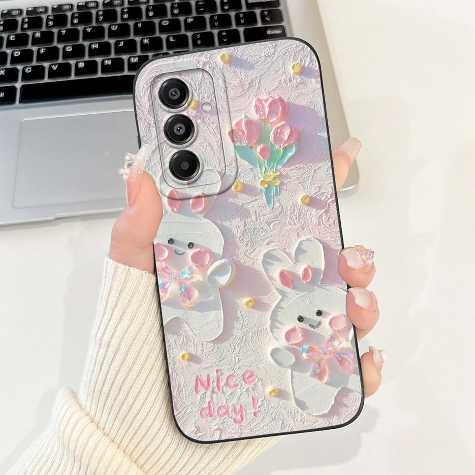 Für Samsung Galaxy A17 5G Hülle SM-A716B Süßes Kaninchen Cartoon Cover Weiche TPU Handyhülle Für Samsung A17 A 17 GalaxyA17 5G Fundas
