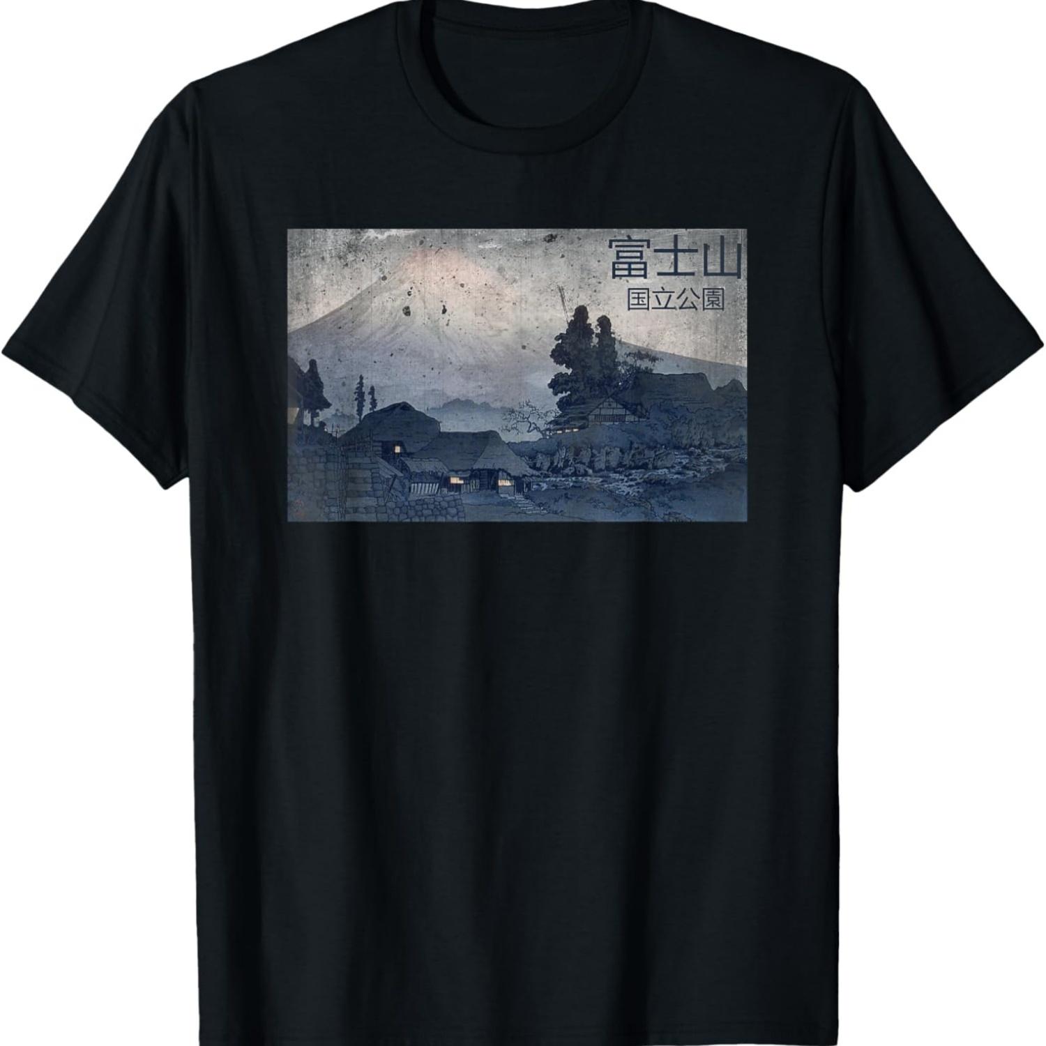 Mt Fuji cyberpunk art japanese vintage streetwear T-Shirt S