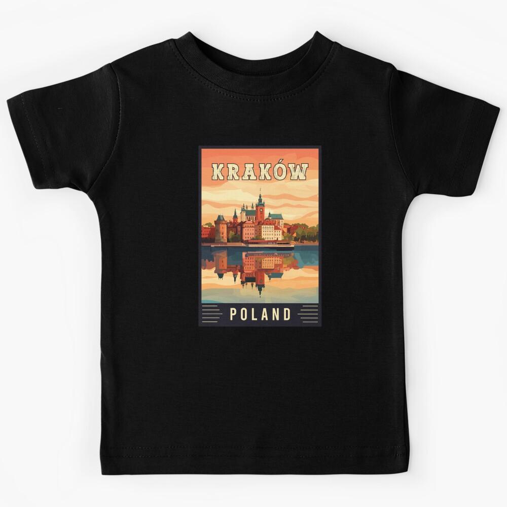 Explore Historic City of Kraków in Poland - Travel Art Kids T-Shirt 100