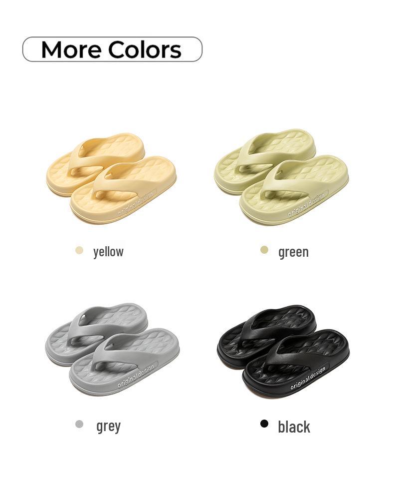 Women's & Men's Thick-Soled Summer Flip-Flops: Non-Slip, Fashionable Home & Outdoor Slippers for Couples