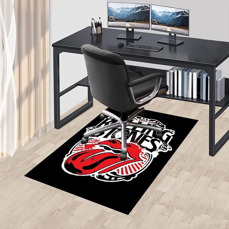 1pc ROLLING STONES Carpet Anti Slip Polyester Floor Mat for office.Bedroom