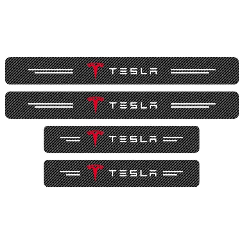 ALX1 4Pcs Car Door Handle Stickers Tire Rear View Mirror Decals Accessorie For Tesla Model 3 Model X S 2016-2020 Decals TM3 TMX Decal