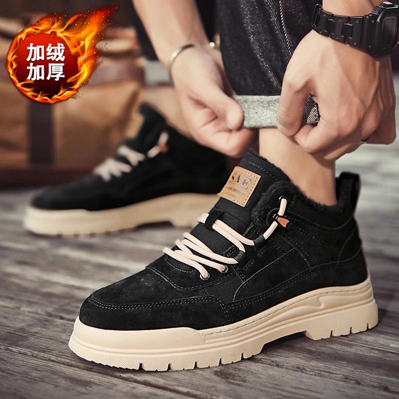 Loafers Casual Sneaker Casual Shoes Leather Shoes Male Sneakers Sports and Leisure High Boots Winter Sport Shoes for Men Fashion