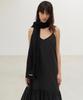 Leuba Cotton String Tiered Dress - Washed Black